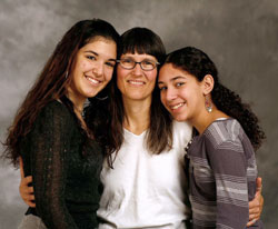 Mom with two daughters