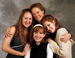 Mother with three daughters